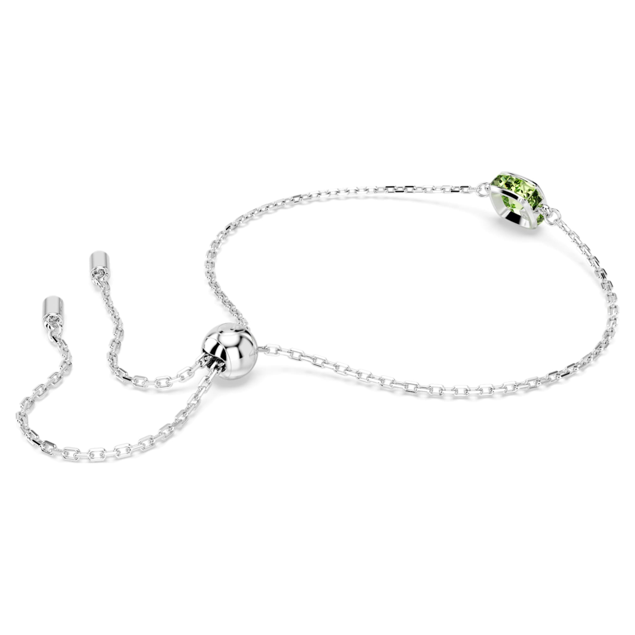 Swarovski Birthstone bracelet Square cut, December, Blue, Rhodium plated