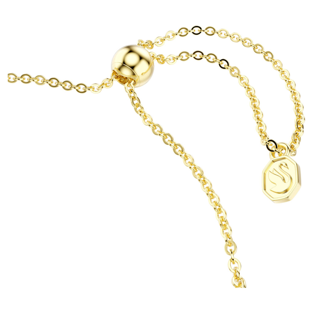 Swarovski Dextera bracelet Round cut, Green, 18K gold finish