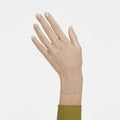 Swarovski Matrix bracelet Round cut, Green, Rhodium plated