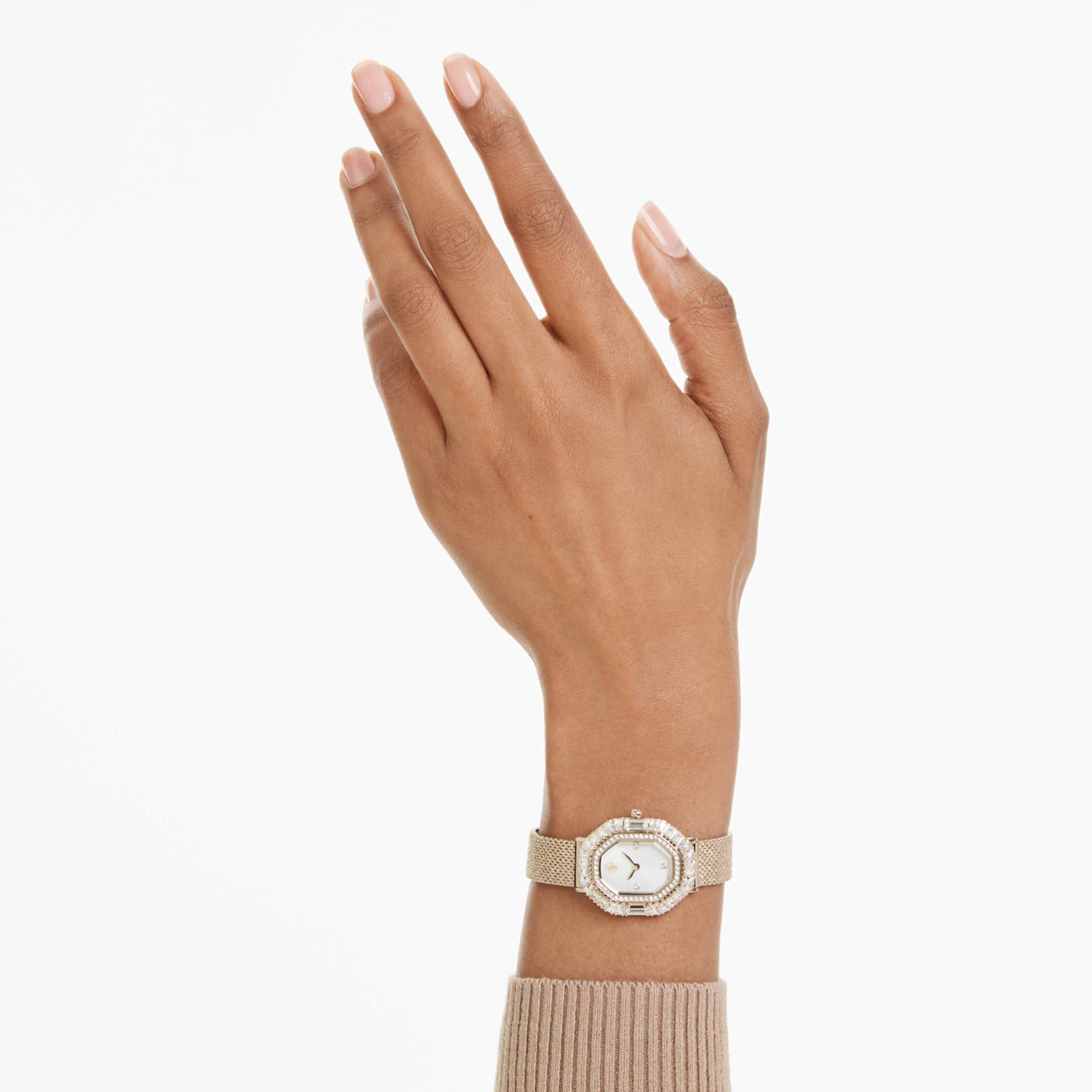 Swarovski Matrix octagon watch Metal bracelet, Silver tone, Stainless steel