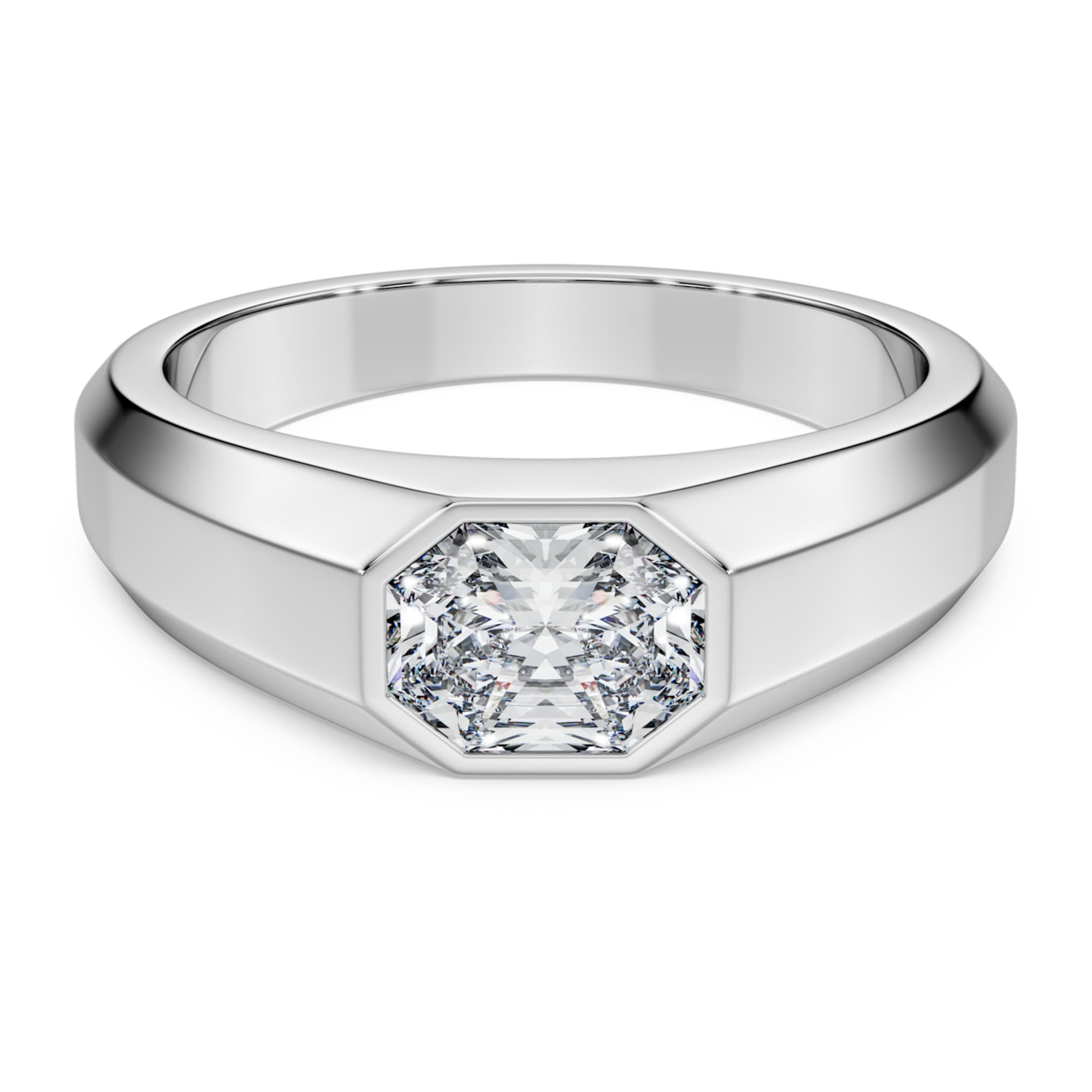 Swarovski Octagon band ring Lab-grown diamonds 1.0 ct tw, Octagon shape, 14K white gold