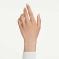 Swarovski Octagon bracelet Lab-grown diamonds 0.8 ct tw, Round shape, Sterling silver