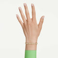 Swarovski Una Angelic bracelet Round cut, Caramel, 18K gold finish