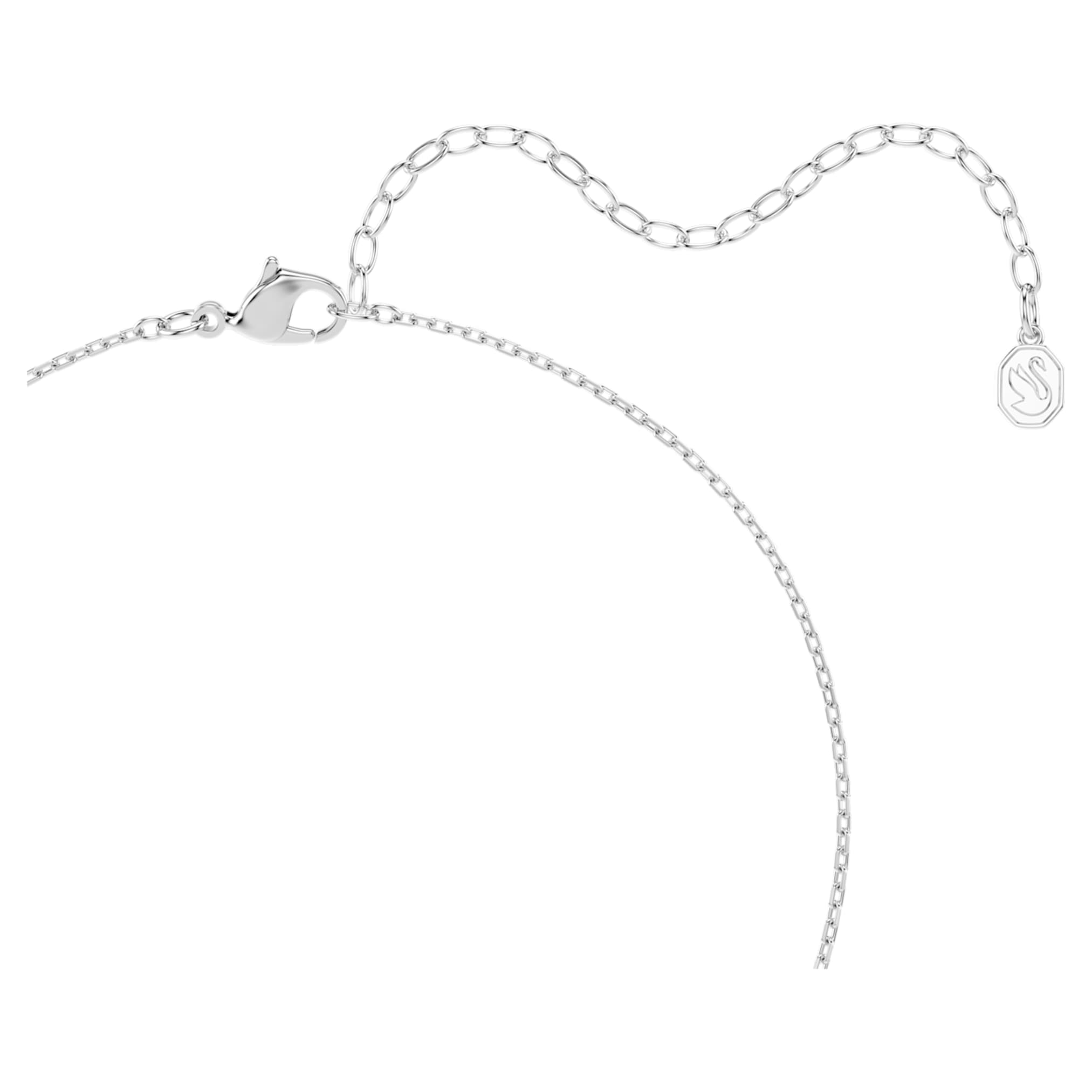 Swarovski Una Angelic pendant Cushion cut, White, 18K gold finish