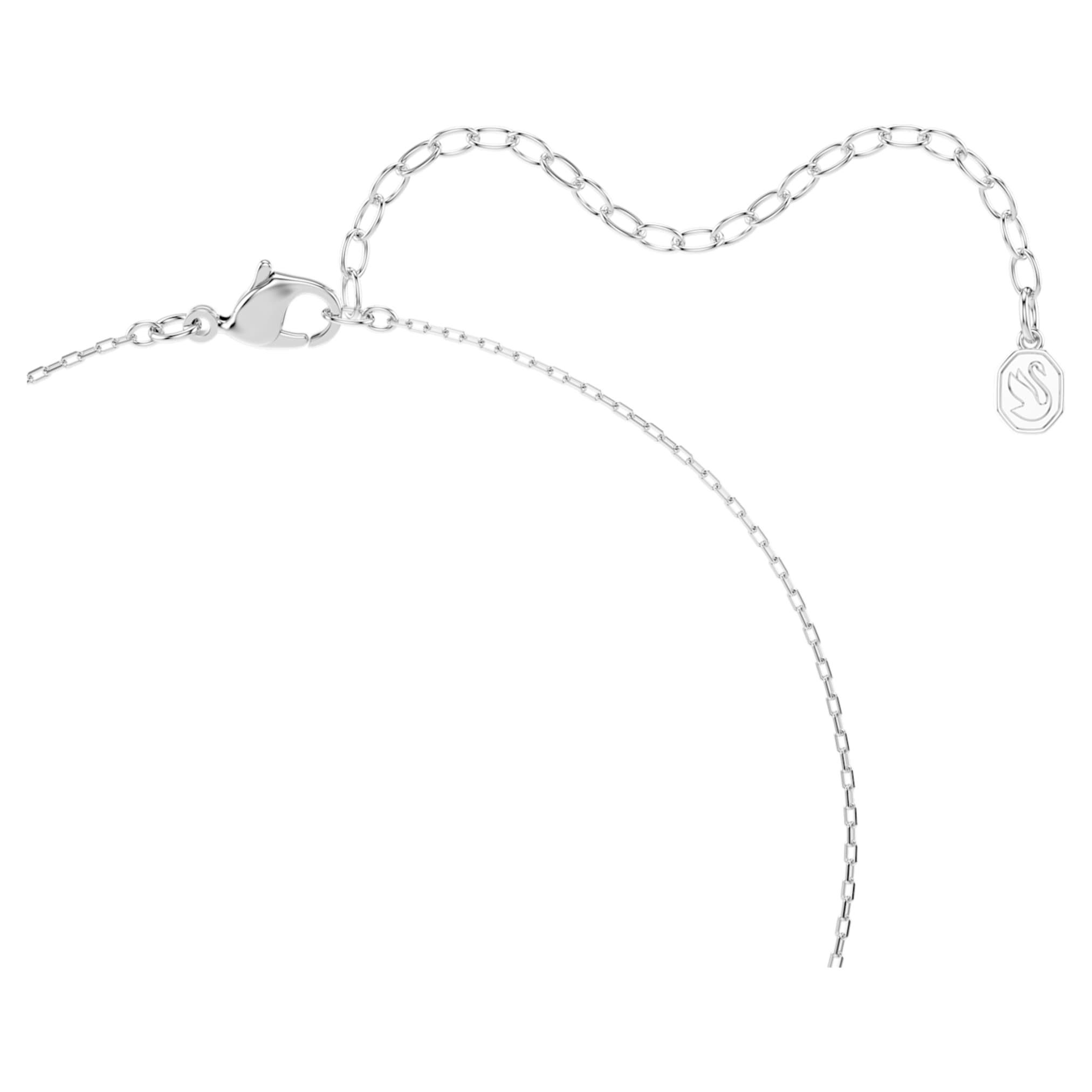 Swarovski Una necklace Clover, Pink, 18K rose gold finish